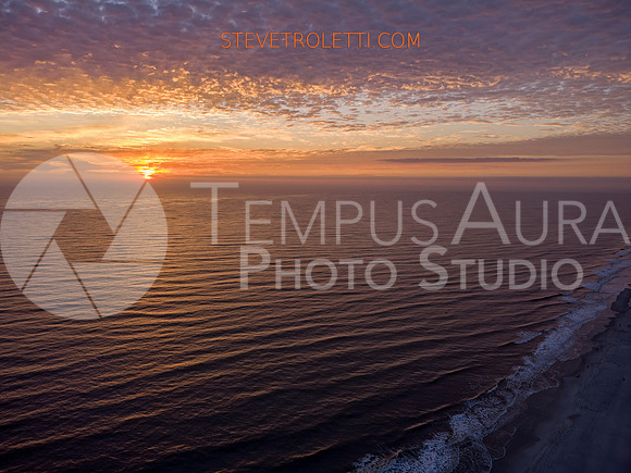 Beach Sunset Aerial View 2