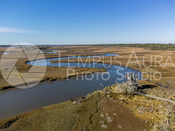 Drone Photo of Observation Tower at Guana River WMA