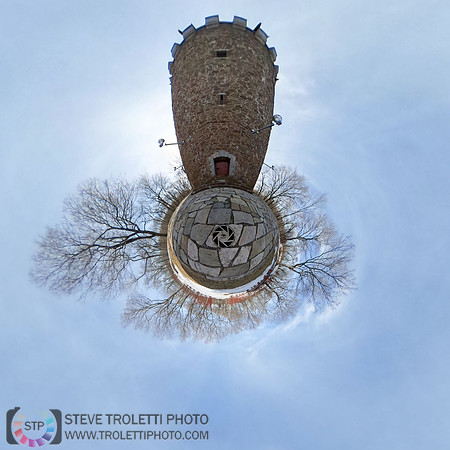 Tiny Planet Lévis Tower at Jean Drapeau Park