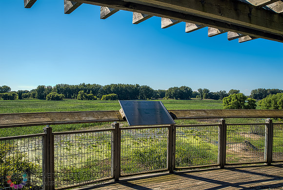Vue des battures depuis la tour d'observation de l'ile de la commune.