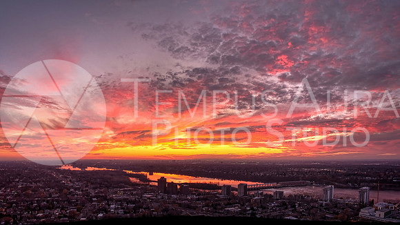 Aerial November Sunset