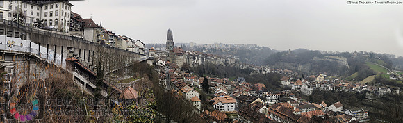 Panorama Old Town Fribourg, Switzerland