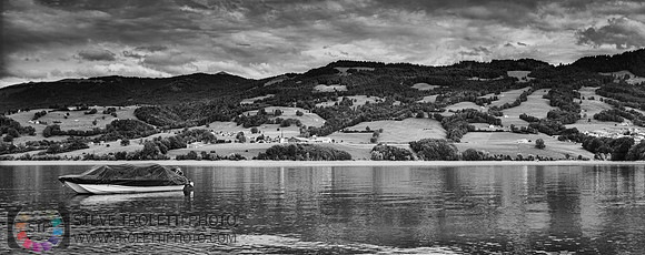 Fin de la journée sur le lac de Gruyère
