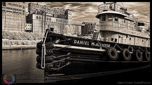 Daniel McAllister Tug Boat Old Port of Montreal - INFRARED