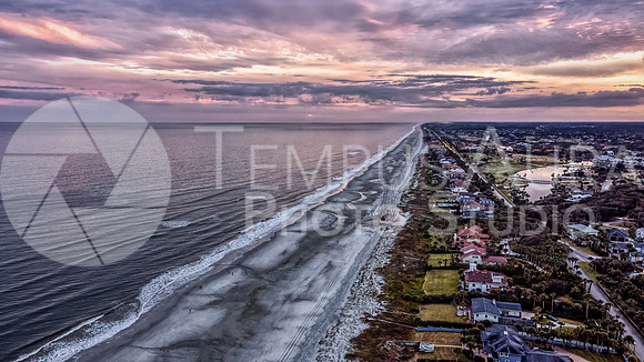 Ponte Vedra Beach Sunset Looking South - wide