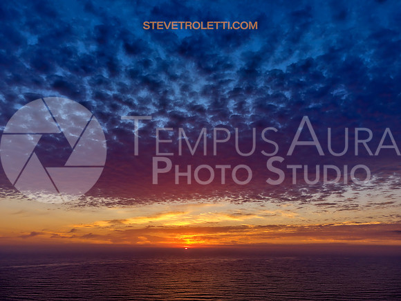 Beach Sunset Aerial View