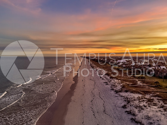 Sunset at JAX Beach looking South