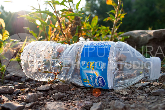 Nestlé Plastic water bottle / Bouteille d'eau en plastic - Litter / Déchets - Île-de-la-Visitation