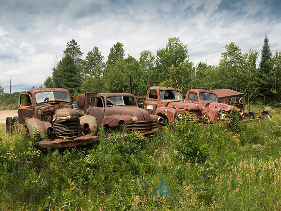 Wrecked old cars
